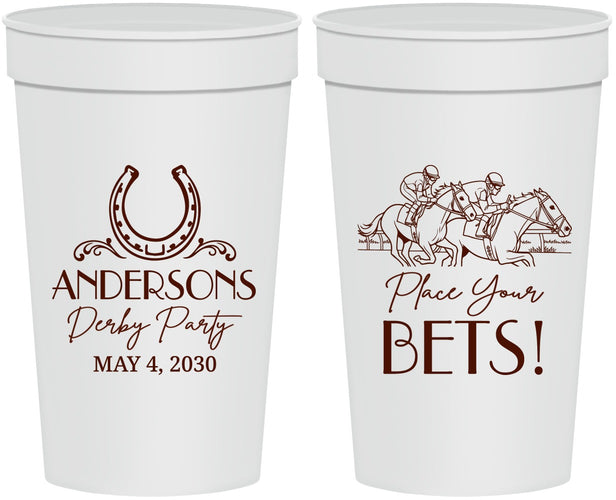 Personalized Derby Day 32 oz Stadium Cups - Place Your Bets | 320003