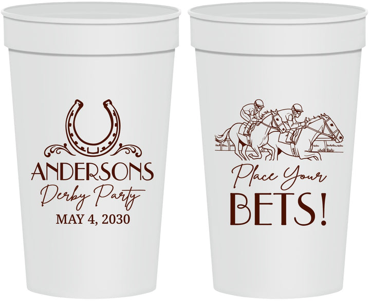 Personalized Derby Day 32 oz Stadium Cups - Place Your Bets | 320003