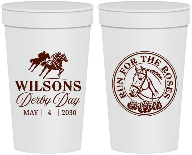Personalized Derby Day 32 oz Stadium Cups - Run For The Horses | 320006