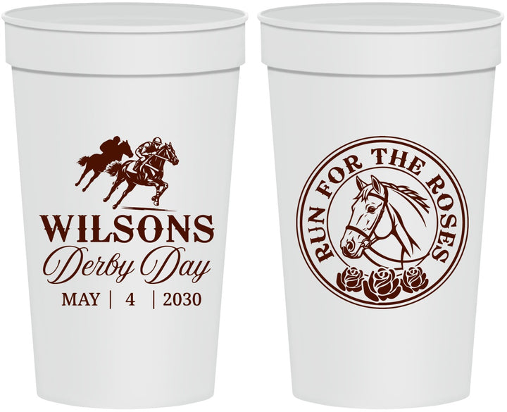 Personalized Derby Day 32 oz Stadium Cups - Run For The Horses | 320006