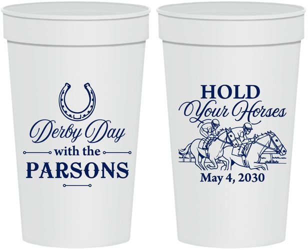 Personalized Derby Day 32 oz Stadium Cups - Hold Your Horses | 320008