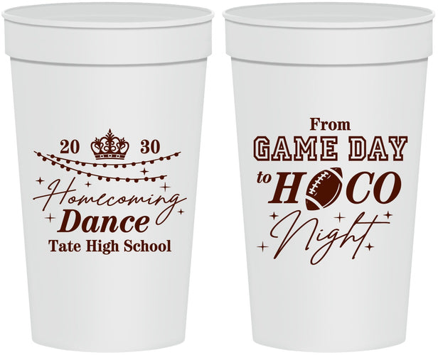 Personalized Homecoming 32 oz Stadium Cups - Gameday To Hoco Night | 330005
