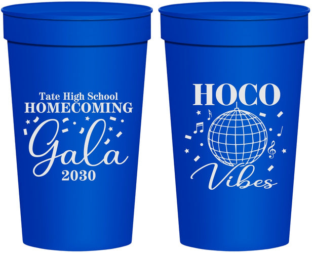 Personalized Homecoming 32 oz Stadium Cups - Hoco Vibes | 330006