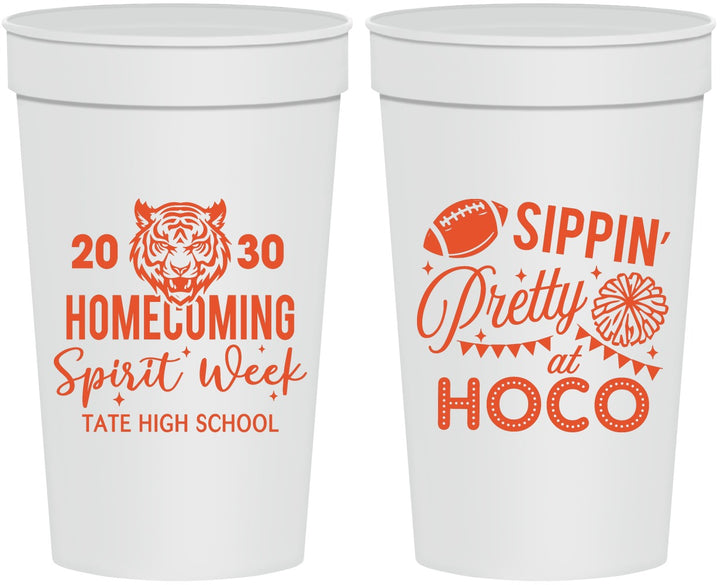 Personalized Homecoming 32 oz Stadium Cups - Hoco Spirit Week | 330014