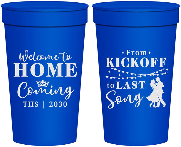 Personalized Homecoming 32 oz Stadium Cups - From Kickoff To Last Song | 330018