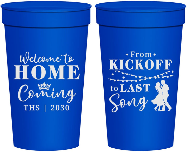 Personalized Homecoming 32 oz Stadium Cups - From Kickoff To Last Song | 330018