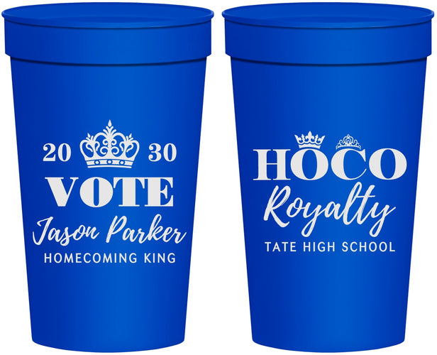 Personalized Homecoming 32 oz Stadium Cups - Hoco King Vote | 330021