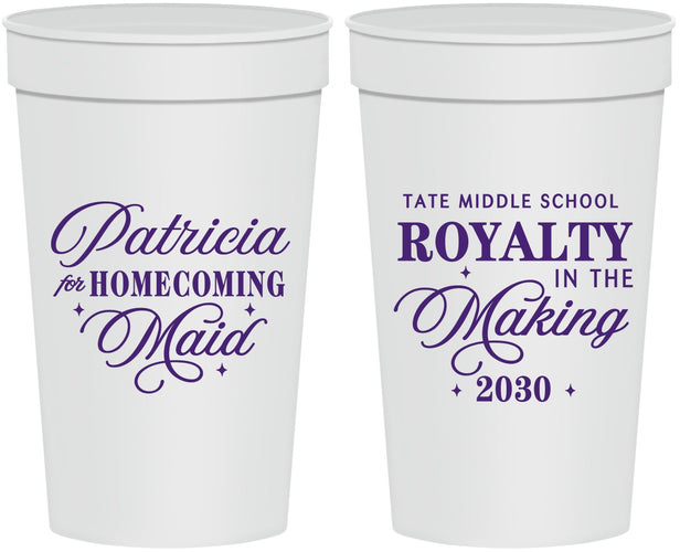 Personalized Homecoming 32 oz Stadium Cups - Hoco Maid Vote | 330028