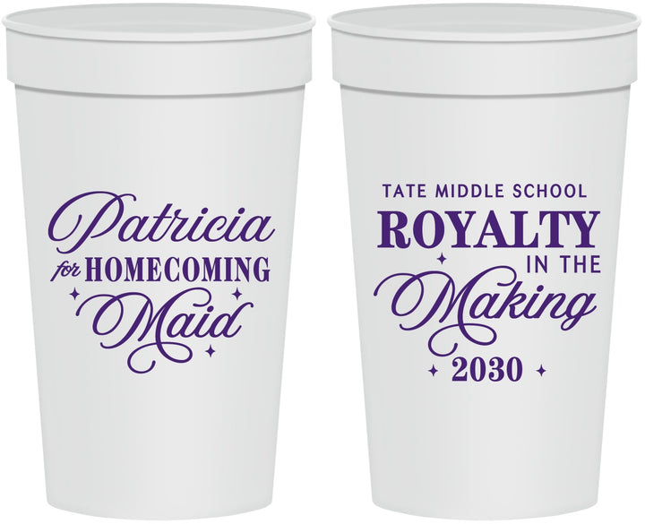 Personalized Homecoming 32 oz Stadium Cups - Hoco Maid Vote | 330028