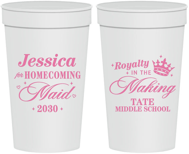 Personalized Homecoming 32 oz Stadium Cups - Hoco Maid Vote | 330029