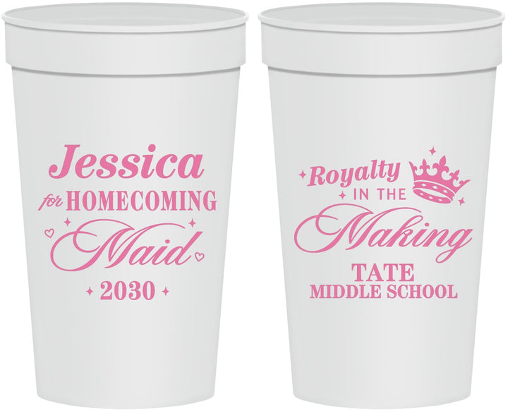 Personalized Homecoming 32 oz Stadium Cups - Hoco Maid Vote | 330029