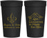 Personalized Wedding 32 oz Stadium Cups - Love Laughter Happily | 338