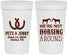 Personalized Wedding 32 oz Stadium Cups - Horseshoe | 342