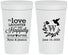 Personalized Wedding 32 oz Stadium Cups - Love Laughter Happily | 345