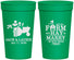Personalized Wedding 32 oz Stadium Cups - Left The Farm Tractor | 347