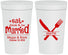 Personalized Wedding 32 oz Stadium Cups - Eat Drink Be Married | 368