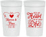 Personalized Wedding 32 oz Stadium Cups - Heart Life | 387