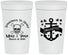 Personalized Wedding 32 oz Stadium Cups - Anchor Nautical | 391
