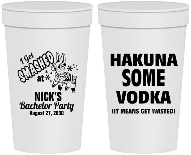 Personalized Bachelor Party 32 oz Stadium Cups - Fiesta Mexican | 40004