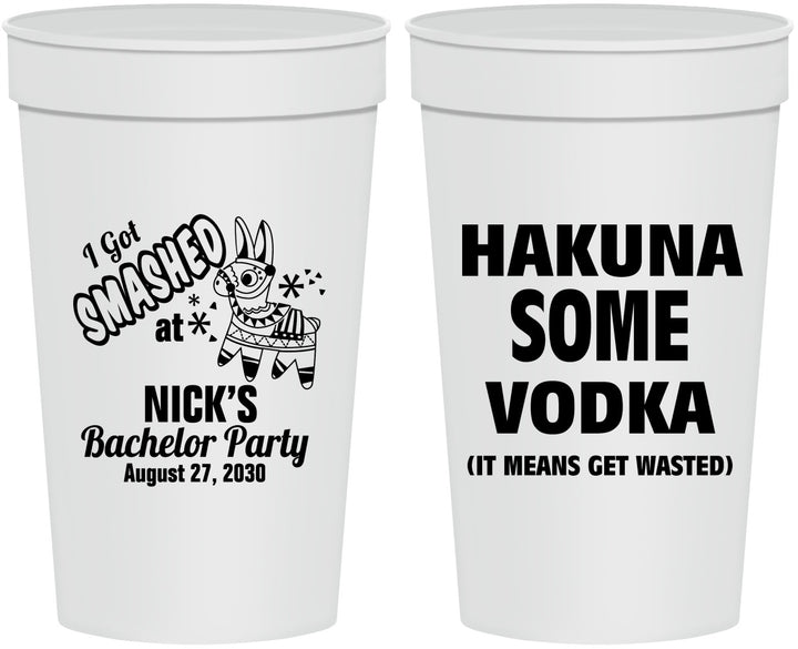 Personalized Bachelor Party 32 oz Stadium Cups - Fiesta Mexican | 40004