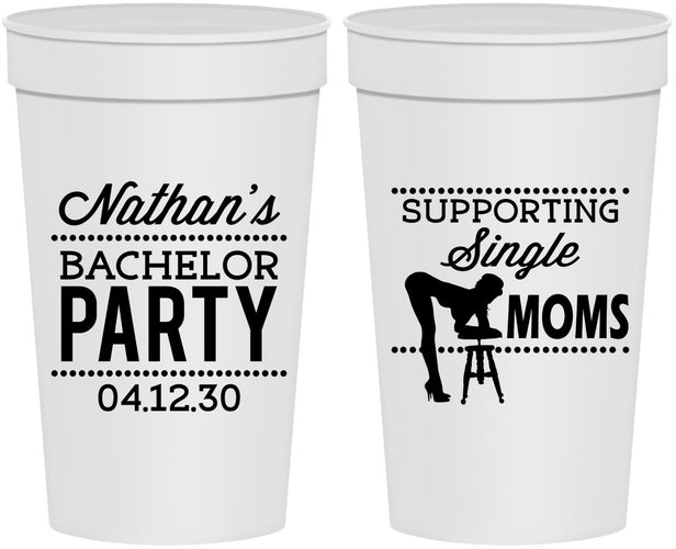 Personalized Bachelor Party 32 oz Stadium Cups - Strip Club | 40006