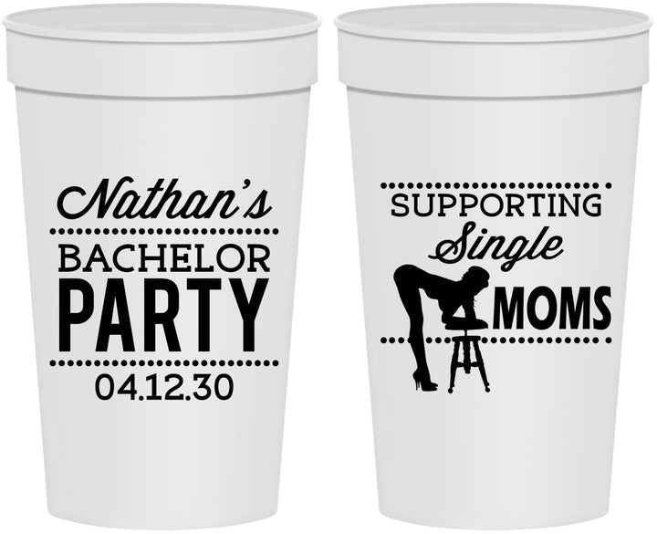 Personalized Bachelor Party 32 oz Stadium Cups - Strip Club | 40006