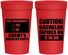 Personalized Bachelor Party 32 oz Stadium Cups - Caution Expires On | 40012