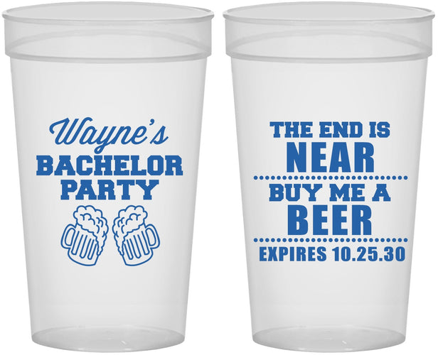 Personalized Bachelor Party 32 oz Stadium Cups - Beer | 40014