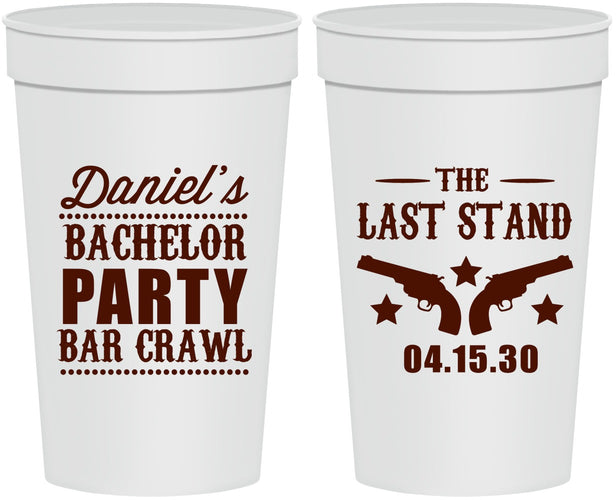 Personalized Bachelor Party 32 oz Stadium Cups - The Last Stand | 40016