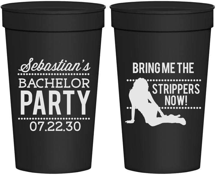 Personalized Bachelor Party 32 oz Stadium Cups - Strip Club | 40017