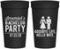 Personalized Bachelor Party 32 oz Stadium Cups - Goodbye Life Hello Wife | 40019