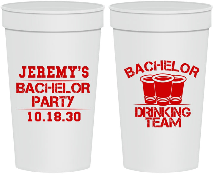 Personalized Bachelor Party 32 oz Stadium Cups - Drinking Team | 40020