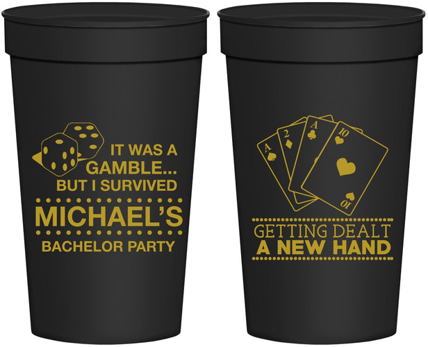 Personalized Bachelor Party 32 oz Stadium Cups - Las Vegas | 40025