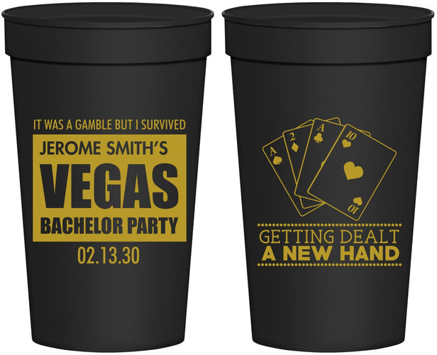 Personalized Bachelor Party 32 oz Stadium Cups - Las Vegas | 40026