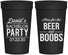 Personalized Bachelor Party 32 oz Stadium Cups - Beer And Boobs | 40027