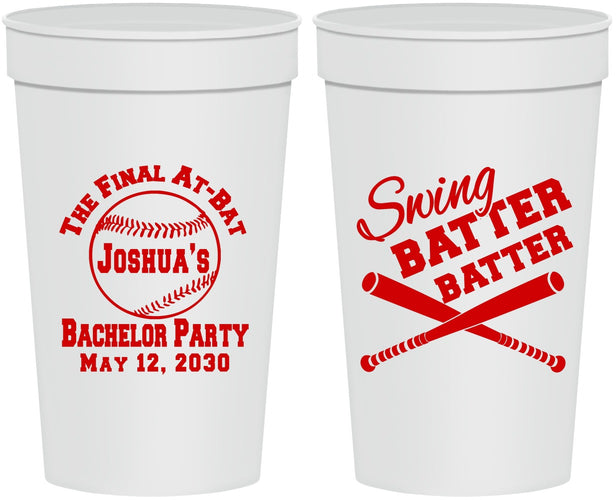 Personalized Bachelor Party 32 oz Stadium Cups - Baseball | 40038