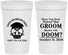 Personalized Bachelor Party 32 oz Stadium Cups - Groom Doom Skull | 40041