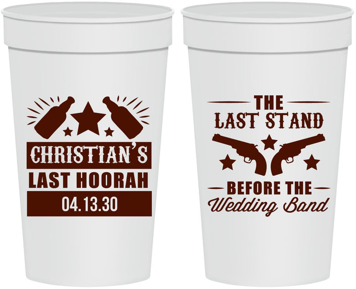 Personalized Bachelor Party 32 oz Stadium Cups - Last Stand | 40046