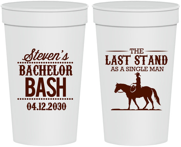 Personalized Bachelor Party 32 oz Stadium Cups - The Last Stand | 40050