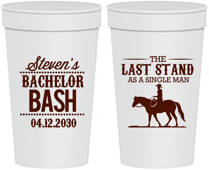 Personalized Bachelor Party 32 oz Stadium Cups - The Last Stand | 40050