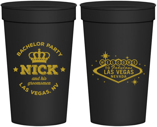 Personalized Bachelor Party 32 oz Stadium Cups - Last Vegas | 40059