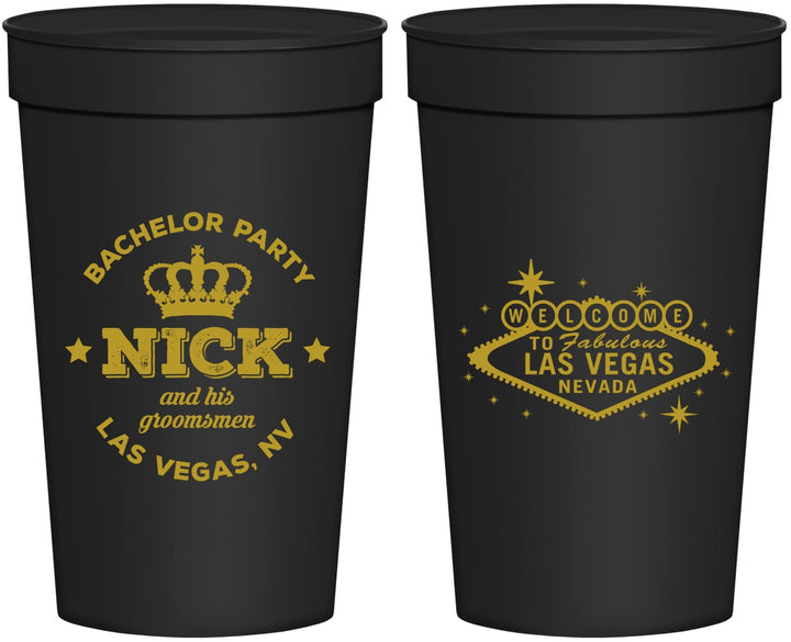 Personalized Bachelor Party 32 oz Stadium Cups - Last Vegas | 40059