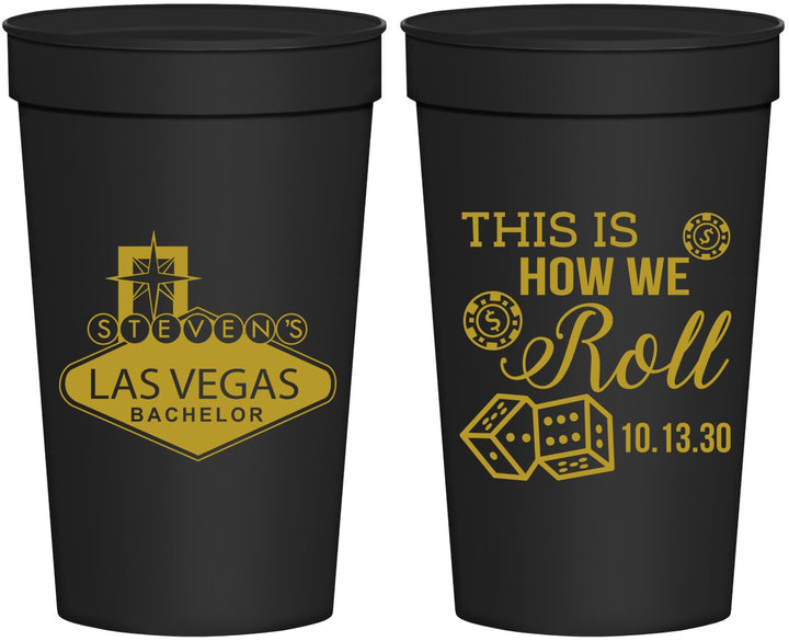 Personalized Bachelor Party 32 oz Stadium Cups - Last Vegas | 40061