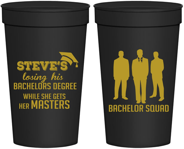 Personalized Bachelor Party 32 oz Stadium Cups - Squad | 40068