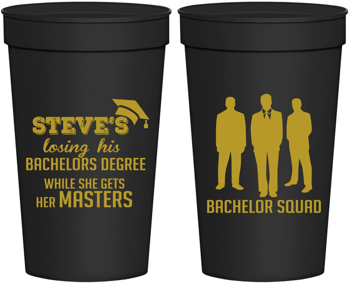 Personalized Bachelor Party 32 oz Stadium Cups - Squad | 40068