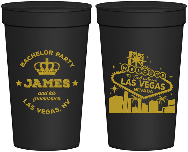 Personalized Bachelor Party 32 oz Stadium Cups - Las Vegas | 40069