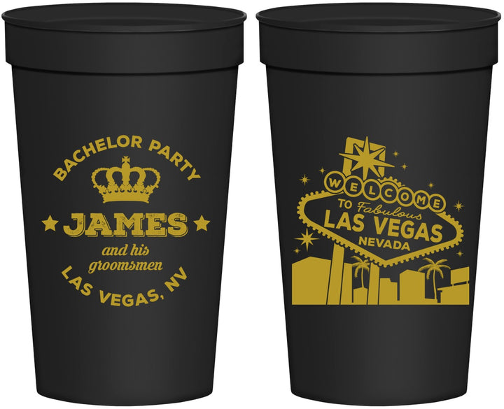 Personalized Bachelor Party 32 oz Stadium Cups - Las Vegas | 40069