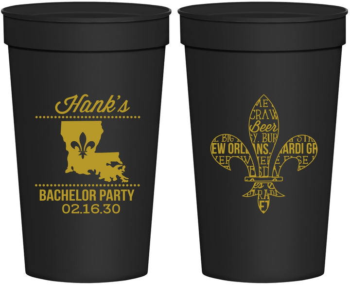 Personalized Bachelor Party 32 oz Stadium Cups - New Orleans | 40074