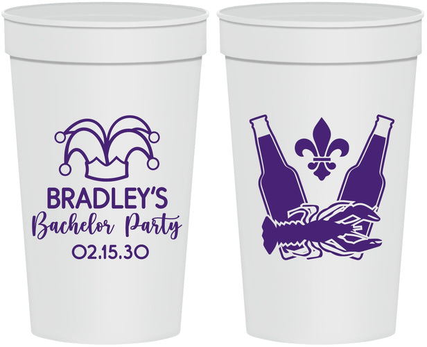 Personalized Bachelor Party 32 oz Stadium Cups - New Orleans | 40077