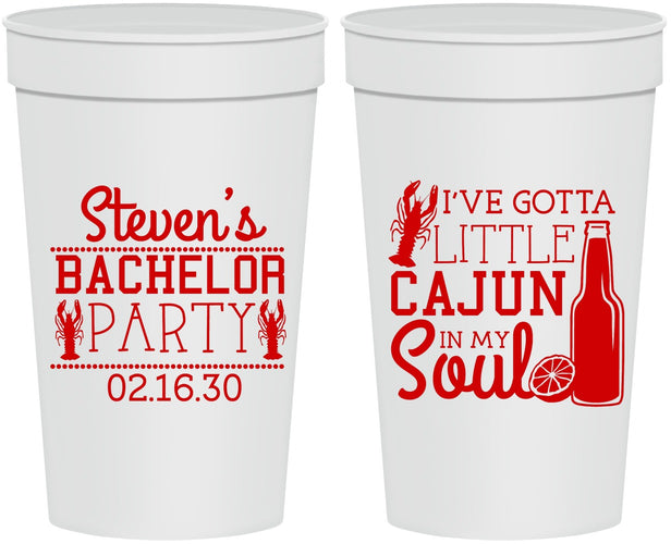 Personalized Bachelor Party 32 oz Stadium Cups - Cajun In My Soul | 40078